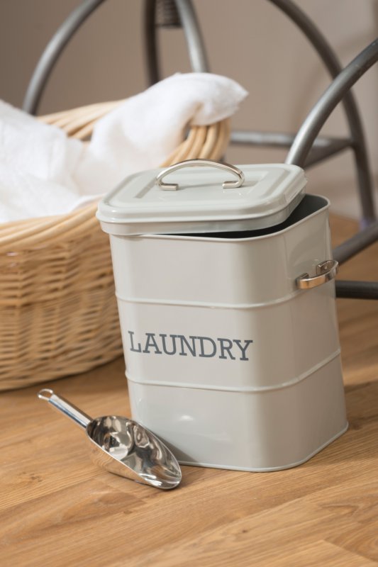 KitchenCraft Living Nostalgia Laundry Canister French Grey at Barnitts