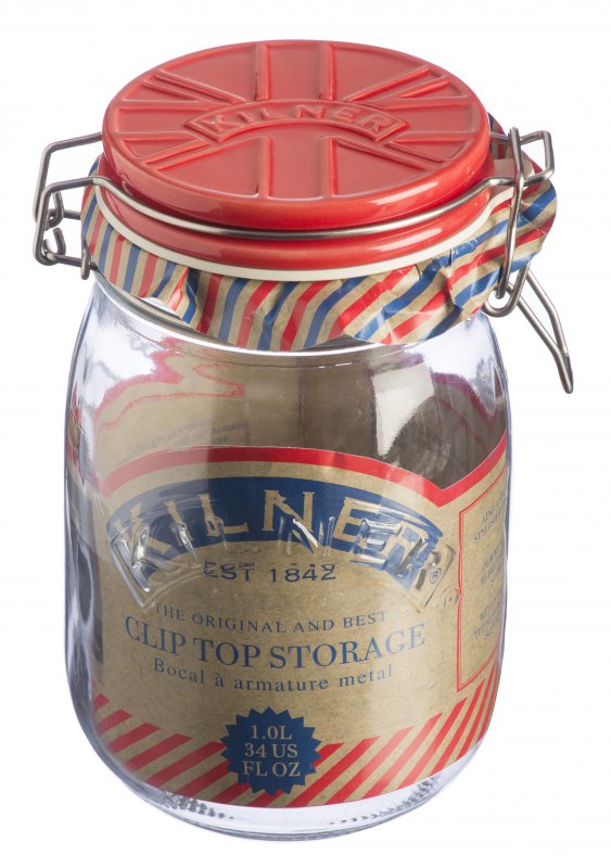 Kilner Clip Top Jar With Ceramic Lid Red 1 Litre At Barnitts Online Store Uk Barnitts 8242