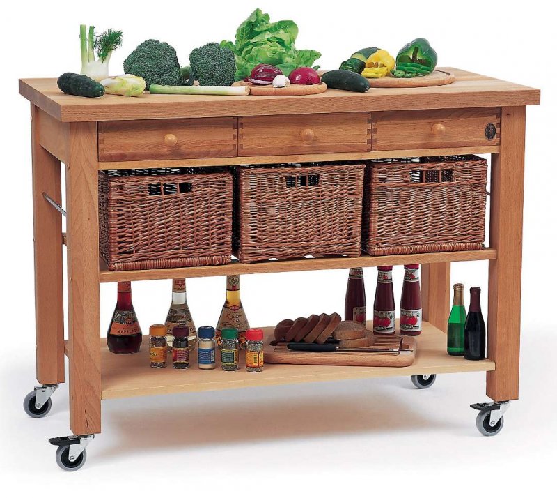 Hungerford Trolleys The Lambourn 3 Drawer Kitchen Trolley At Barnitts