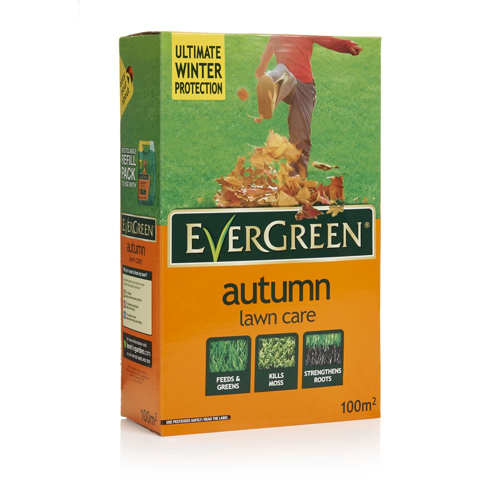 Evergreen Autumn Lawn Feed and Moss Killer Refill 100m2 at