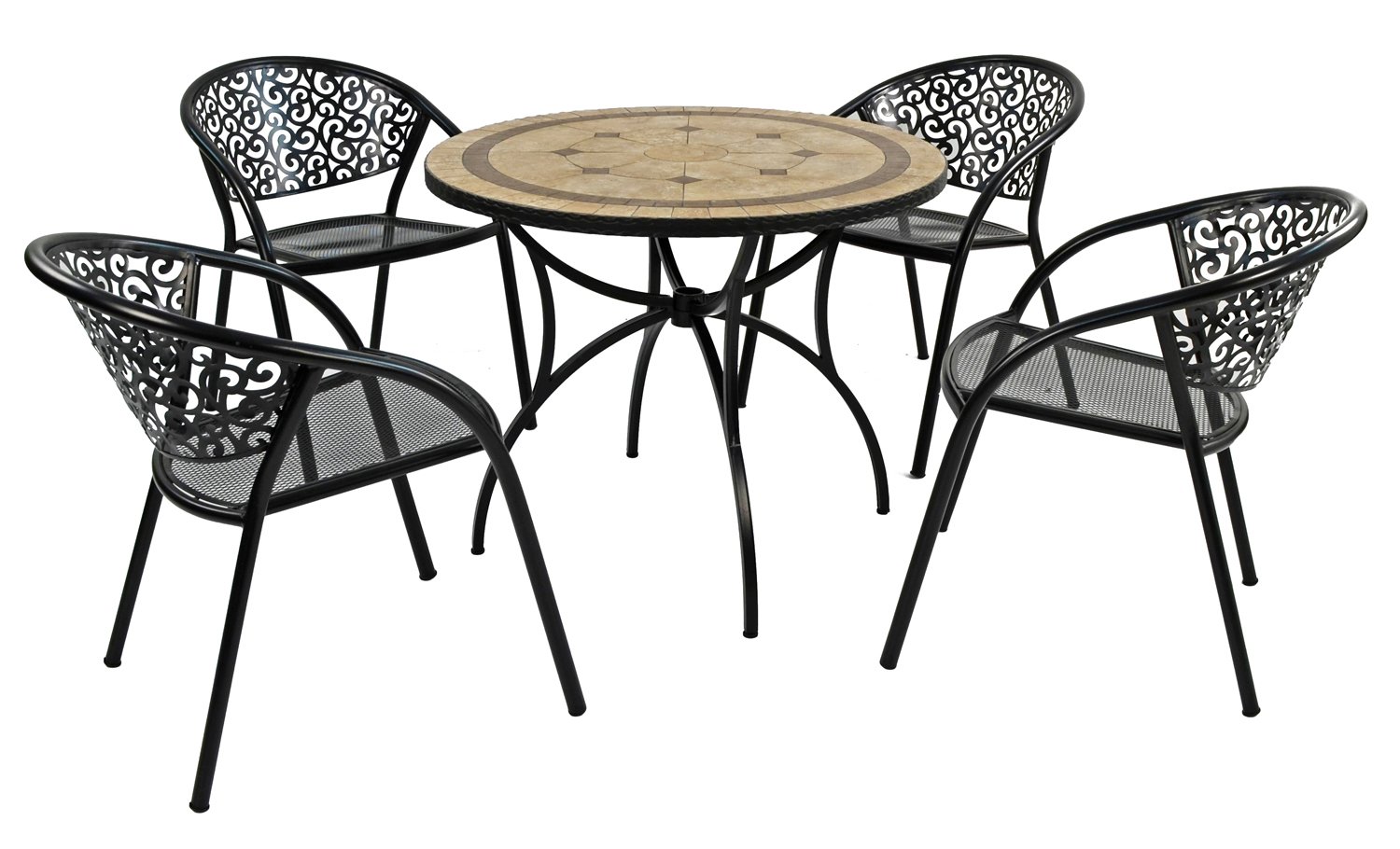 Exclusive Garden Richmond 91cm Patio With 4 Florence Chairs At