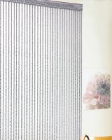 Beamfeature Country Club Braid Design String Door Curtain 90cm x 200cm - Grey