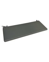 Country Club Plain Design Shower Resistant Bench Cushion 110 x 41cm - Charcoal