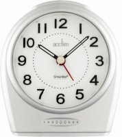 Acctim Astoria Smartlite Non-Ticking Alarm Clock - Silver