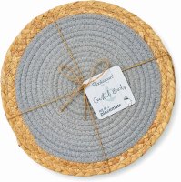 Cooksmart Coastal Set of 2 Placemats - Seagrass & Cotton Rope