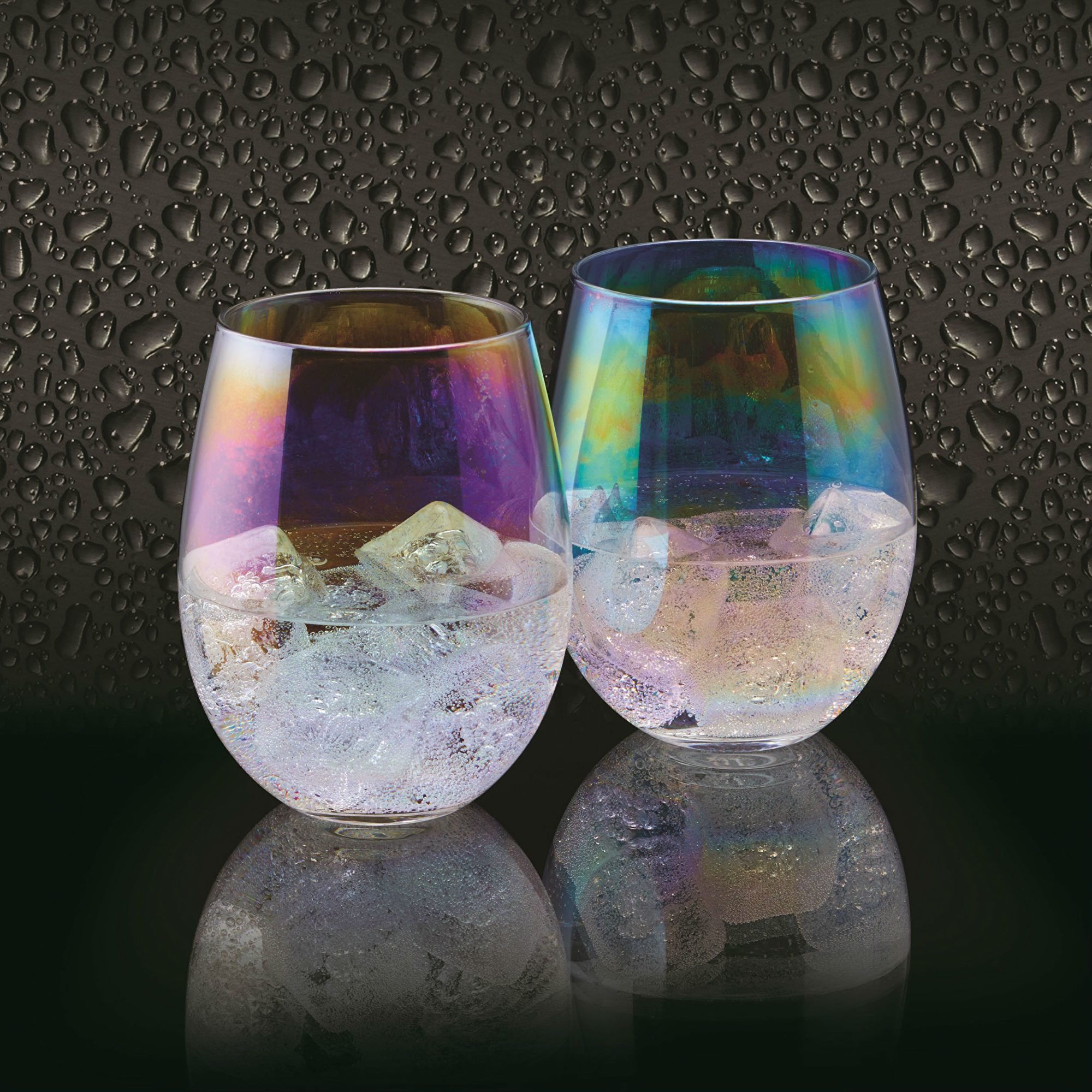 BarCraft Iridescent Glass Tumblers Set of 2 at Barnitts Online Store