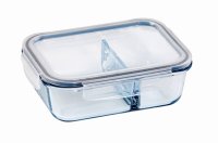 Wiltshire Rectangular 2 Compartment Glass food container - 930ml