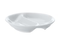 Maxwell & Williams White Basics Round Divided Sauce Dish 10cm