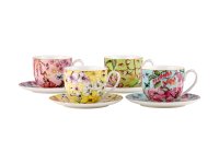 Maxwell & Williams Estelle Michaelides Enchantment Cups & Saucers (Set of 4)