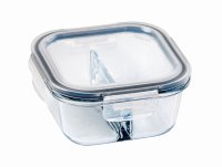 Wiltshire Square 2 Compartment Glass Storage Container - 500ml