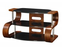 Jual Curved Wood 1100mm TV Stand Walnut