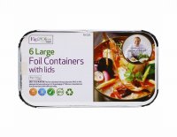 Fig&Olive 6 Large Foil Containers with Lids