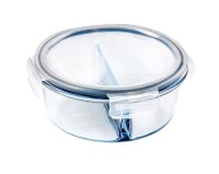 Wiltsure Round 2 Compartment Glass Storage Container - 950ml