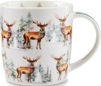 Cooksmart Christmas Stag Barrel Mug - All Over Pattern