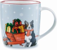 Cooksmart Christmas On The Farm Barrel Mug - Dog