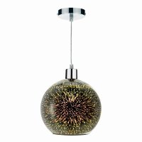 Dar Kai Speckled 3D Glass Easy Fit Globe Pendant Shade