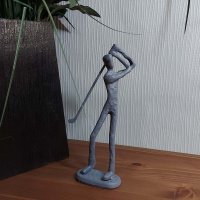 GOLFER Elur Iron Figurine 19cm Grey Shimmer