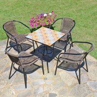 TOBAGO SQUARE 60cm Set - 4 x SAN REMO Chair