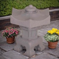 PAGODA LANTERN Small 40cm Grey Shimmer