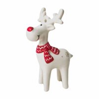 Giftware Trading Standing Reindeer with Scarf 6 x 10cm