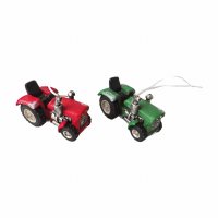 Giftware Trading Tractor Tree Decoration 8.5cm - Assorted