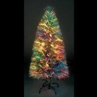 SnowTime Green Sunburst Fibre Optic Tree with 140 Tips 120cm