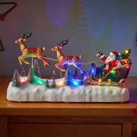 Three Kings Animated Villages Flying Reindeer! SleighScene