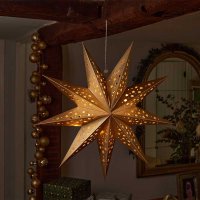 Three Kings InLit Origami Star 50cm - Gold