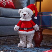 Three Kings Seasonal Plush Decor Teddy Santa