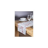 Premier Decorations Leaf with Red Berries Table Runner 2M