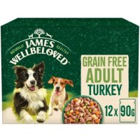 James Wellbeloved Dog Adult Grain Free Turkey In Gravy Pouch - 90g