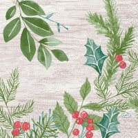 Duni Christmas Napkins 33cm (Pack of 20) - Winter Greenery