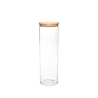 Jomafe Store&Care - Round Glass Jar with Bamboo Lid - 2000ml