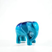 Tilnar Art Brushed Aqua Elephant Large - 9cm