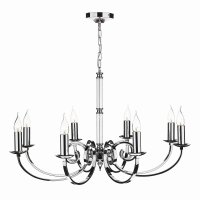 Dar Murray 8 Light Dual Mount Pendant Polished Chrome