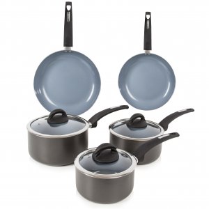 Tower 5 Piece Ceramic Coated Saucepan Set