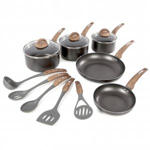 Tower 5 Piece Non-Stick Pan Set Black