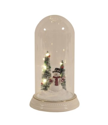 Straits LED Snowman Glass Decoration 23cm