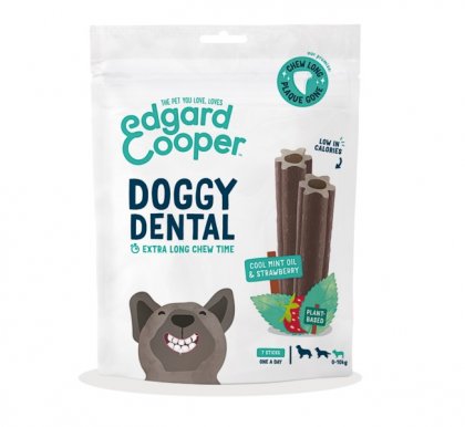 Edgard & Cooper Vegan Doggy Dental Chews Mint & Strawberry (Pack of 7) - Small