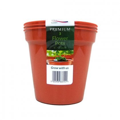 Stewart Flower Pot 6'' - Pack of 3