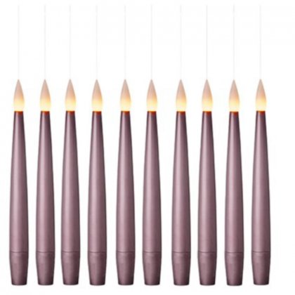 Premier Decorations Battery Operated Floating Candles with Remote Control (Set of 10) - Rose Gold