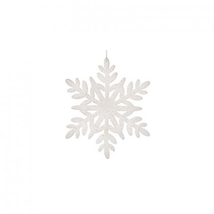 Premier Decorations Glitter Snowflake Tree Decoration 30cm - White