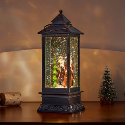 Three Kings SnowSwirl Santa Lantern