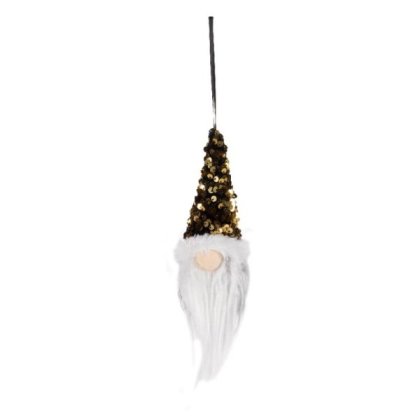 Three Kings Seasonal Plush Decor Gonklet Pendant - Black & Gold