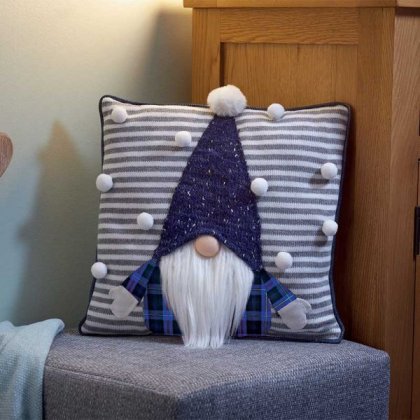 Three Kings Seasonal Plush Decor Gonkert Cushion - Blue