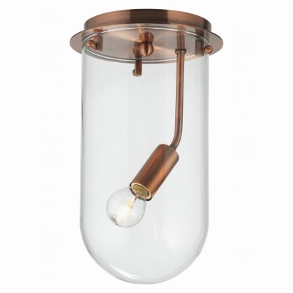 Oaks Lighting Mack Flush Ceiling Light Copper