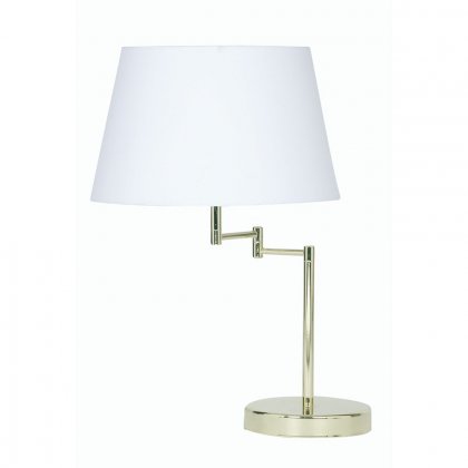 Oaks Lighting Armada Double Swing Arm Table Lamp Polished Brass