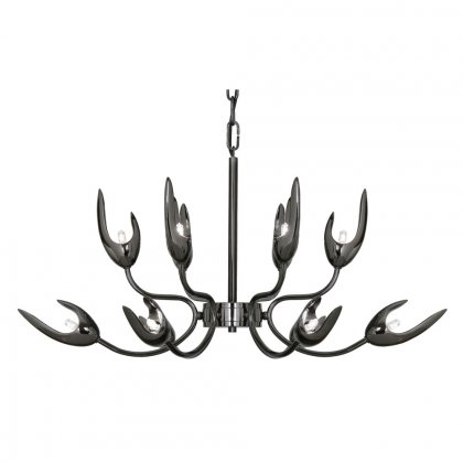 Oaks Lighting Flama 12 Light Chandelier Titanium