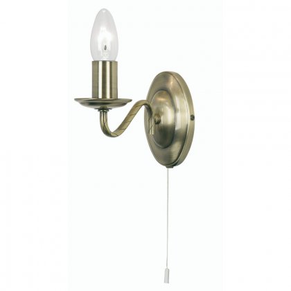 Oaks Lighting Nador Single Wall Light Antique Brass