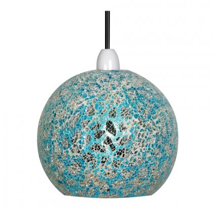 Oaks Lighting Faro Non-Electric Pendant Blue Glass